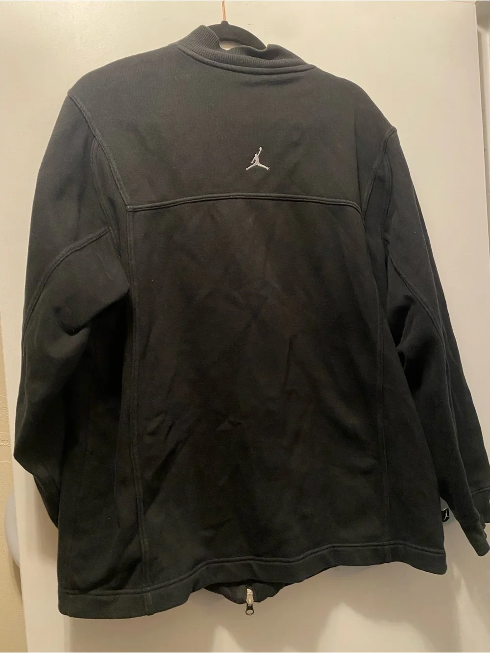 Jordan Black Track Jacket with White Chest Stripe